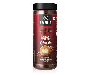 Bevzilla Classic Instant Coffee Powder Jar - 200g | Arabica Coffee | Best for Espresso, Latte & Cappucino | Hot & Cold Brews | Makes upto 100 Cups | No added preservatives