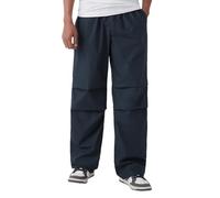 Bewakoof Men's Solid Oversized Fit 100% Cotton Parachute Pants, Navy Blazer-648620, 30