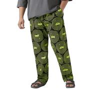 Bewakoof Official Rick and Morty Merchandise Men's All Over Printed Regular Fit Poplin Plus Size Pyjamas, Black_642216, 5XL