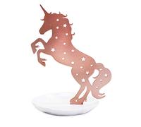 Bewaltz Unicorn Jewelry Stand Organizer, Jewelry Tower, Earring Necklace Ring Bracelet Storage, Jewelry Display with Tray, Cute Rose Gold Modern Unicorn-Shaped, Jewelry Tree with White Base