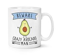 Beware Crazy Avocado Man 10oz Mug Cup