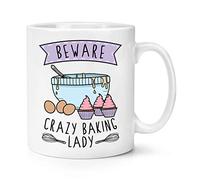 Beware Crazy Baking Lady 10oz Mug Cup