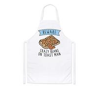 Beware Crazy Beans On Toast Man Chefs Apron