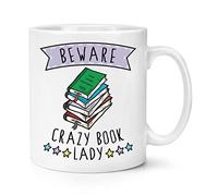 Beware Crazy Book Lady 10oz Mug Cup