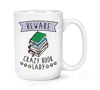 Beware Crazy Book Lady 15oz Large Mug Cup