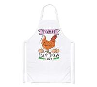 Beware Crazy Chicken Lady Chefs Apron