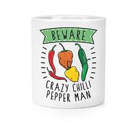 Beware Crazy Chilli Pepper Man Makeup Brush Pencil Pot