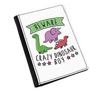 Beware Crazy Dinosaur Boy Passport Holder Cover