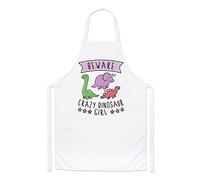 Beware Crazy Dinosaur Girl Chefs Apron
