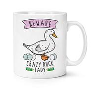 Beware Crazy Duck Lady 10oz Mug Cup