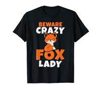 Beware crazy Fox Lady T-Shirt