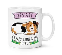 Beware Crazy Guinea Pig Girl 10oz Mug Cup