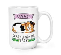 Beware Crazy Guinea Pig Lady 15oz Large Mug Cup