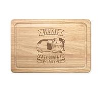 Beware Crazy Guinea Pig Lady Rectangular Wooden Chopping Board