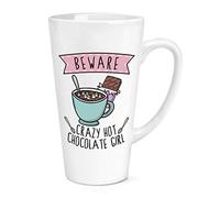 Beware Crazy Hot Chocolate Girl 17oz Large Latte Mug Cup