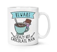 Beware Crazy Hot Chocolate Man 10oz Mug Cup
