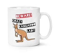 Beware Crazy Kangaroo Lady 10oz Mug Cup