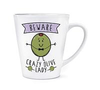 Beware Crazy Olive Lady 12oz Latte Mug Cup