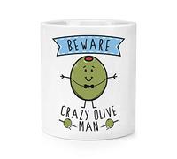 Beware Crazy Olive Man Makeup Brush Pencil Pot