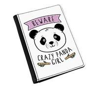 Beware Crazy Panda Girl Passport Holder Cover