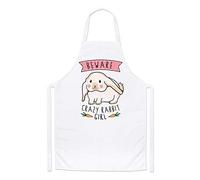 Beware Crazy Rabbit Girl Chefs Apron