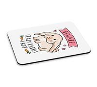 Beware Crazy Rabbit Lady PC Computer Mouse Mat Pad