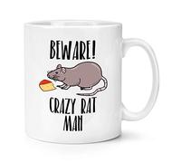 Beware Crazy Rat Man 10oz Mug Cup