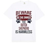 Beware - Dog Dad Dog Mom Dutch Shepherd Dog Owner Comfort Colors Adult Heavyweight T-Shirt