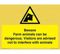 Beware Farm animals can be dangerous. Visitors are advised not to interfere with animals Sign - 2.