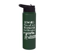 Beware for I Am Fearless Mary Shelley Frankenstein Quote Stainless Steel Insulated Water Bottle