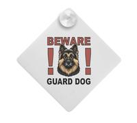 'Beware Guard Dog' Suction Cup Car Window Sign (CG00025649)