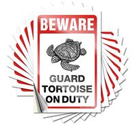 Beware! Guard Tortoise On Duty Funky Music Decor - Decals Window Removable Vinyl Decal(12X18CM)
