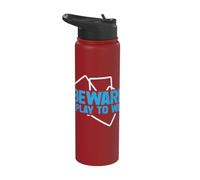 Beware i Play to Win Trading Card Stainless Steel Insulated Water Bottle