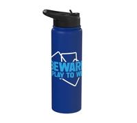 Beware i Play to Win Trading Card Stainless Steel Insulated Water Bottle