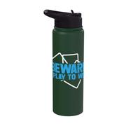 Beware i Play to Win Trading Card Stainless Steel Insulated Water Bottle