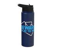 Beware i Play to Win Trading Card Stainless Steel Insulated Water Bottle