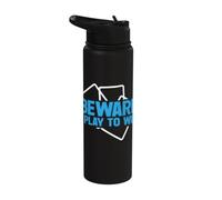Beware i Play to Win Trading Card Stainless Steel Insulated Water Bottle