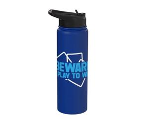 Beware i Play to Win Trading Card Stainless Steel Insulated Water Bottle