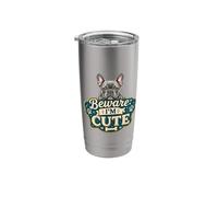 Beware I'm Cute - French Bulldog Stainless Steel Insulated Tumbler