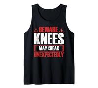 Beware Knees Creak Funny Retirement Aging Humor Group Tank Top
