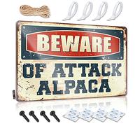Beware Of Attack Alpaca Essentials Nice - Kitchen Accessories Decor Vintage Wall Art Wall Art Decoration(20X30CM)