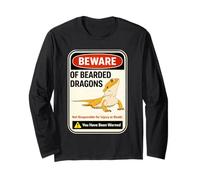 Beware of Bearded Dragons Reptile Pet Lizard Owner Long Sleeve T-Shirt