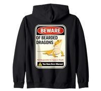Beware Of Bearded Dragons Reptile Pet Lizard Owner Zip Hoodie