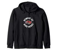 Beware Of Bird Nerds Birding Birdwatcher Zip Hoodie