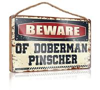 Beware Of Doberman Pinscher, Front Door Decoration Wooden Plaque Unique
