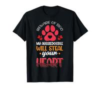 Beware Of Dog Aussie Doodle Dad Cute Dog Dad and Mom Lovers T-Shirt