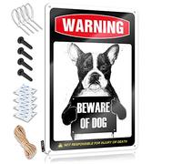 Beware Of Dog Metal Tin Sign - Warning Tin Funny Decor For Inside
