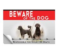 Beware of dog Portuguese Water Dog sticker