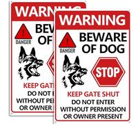 Beware of Dog Sign Warning Tin Signs Beware of Dog Signs for Fence Keep Gate Shut 7.9'' x 11.8'' Beware of the Dogs Sign Outdoor Gate Rust Weatherproof for Fence Door