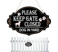 Beware Of Dog Sign - Yard Outdoor Wall Decor 13X9 Inches,Reflective Close The Gate Dog Property, Please Close The Gate, Dog In Yard Keep Gate Closed For Door Or Gate